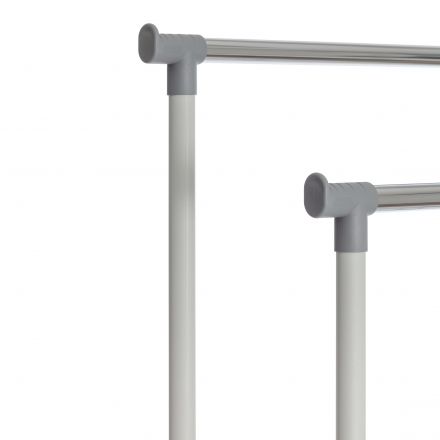 Вешалка JET, металл, пластик, 86*44*166 см, темно-серый/светло-серый/хром Вешалка JET, металл, пластик, 86*44*166 см, темно-серый/светло-серый/хром