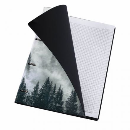 Тетрадь на кольцах БОЛЬШАЯ А4 (240х310 мм), 120 л., под кожу, BRAUBERG VISTA, "Туман", 404515 Тетрадь на кольцах БОЛЬШАЯ А4 (240х310 мм), 120 л., под кожу, BRAUBERG VISTA, "Туман", 404515