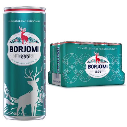 Вода ГАЗИРОВАННАЯ минеральная BORJOMI лечебно-столовая, 0,33 л, Грузия, BR000213