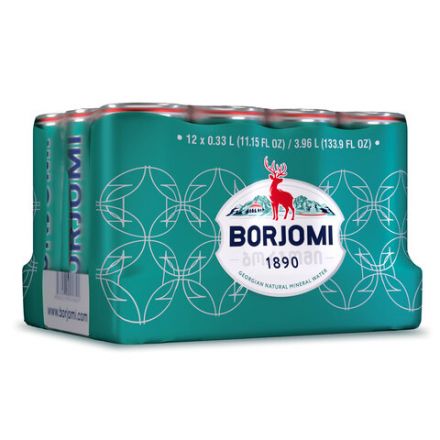 Вода ГАЗИРОВАННАЯ минеральная BORJOMI лечебно-столовая, 0,33 л, Грузия, BR000213