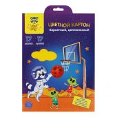 Картон цветной А4, Мульти-Пульти, микс бархатных 5л., 5цв., и целлюлозных 12л., 12цв., "Енот в космосе" Картон цветной А4, Мульти-Пульти, микс бархатных 5л., 5цв., и целлюлозных 12л., 12цв., "Енот в космосе"