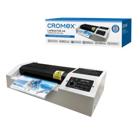 Ламинатор CROMEX FGK-230L, формат А4, толщина пленки 60-250 мкм, скорость 50 см/мин, 533123