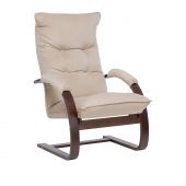 Кресло-трансформер Leset Монако, Орех текстура, V18 бежевый, Ткань Велюр