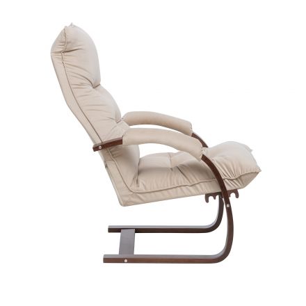 Кресло-трансформер Leset Монако, Орех текстура, V18 бежевый, Ткань Велюр Кресло-трансформер Leset Монако, Орех текстура, V18 бежевый, Ткань Велюр