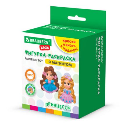 Фигурка-раскраска из гипса "С магнитом", с красками и кистью, ассорти, BRAUBERG KIDS, 666010 Фигурка-раскраска из гипса "С магнитом", с красками и кистью, ассорти, BRAUBERG KIDS, 666010