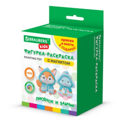 Фигурка-раскраска из гипса "С магнитом", с красками и кистью, ассорти, BRAUBERG KIDS, 666010 Фигурка-раскраска из гипса "С магнитом", с красками и кистью, ассорти, BRAUBERG KIDS, 666010