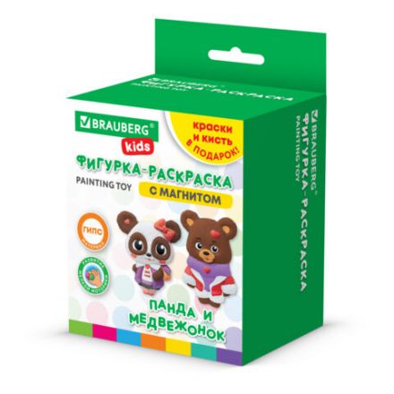 Фигурка-раскраска из гипса "С магнитом", с красками и кистью, ассорти, BRAUBERG KIDS, 666010 Фигурка-раскраска из гипса "С магнитом", с красками и кистью, ассорти, BRAUBERG KIDS, 666010
