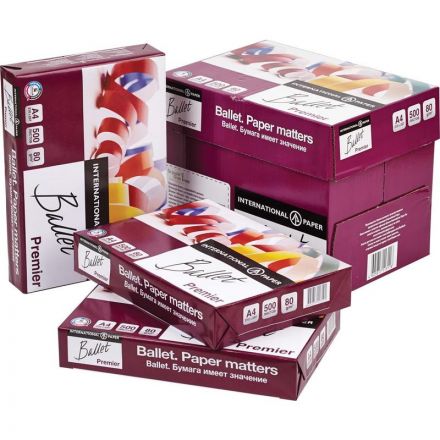 Бумага для офисной техники Ballet Premier (А4, 80 г/кв.м, белизна 161% CIE, 500 листов) Бумага для офисной техники Ballet Premier (А4, 80 г/кв.м, белизна 161% CIE, 500 листов)
