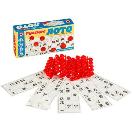 Настольная игра Лото русское с пласт. Бочонками, 52154 Настольная игра Лото русское с пласт. Бочонками, 52154