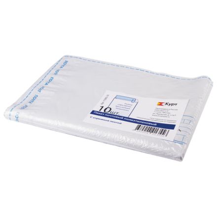 Конверт-пакеты ПОЛИЭТИЛЕН E4 (280х380 мм) до 500 л., отрывная лента, "Куда-Кому", КОМПЛЕКТ 10 шт., 11005.10 Конверт-пакеты ПОЛИЭТИЛЕН E4 (280х380 мм) до 500 л., отрывная лента, "Куда-Кому", КОМПЛЕКТ 10 шт., 11005.10