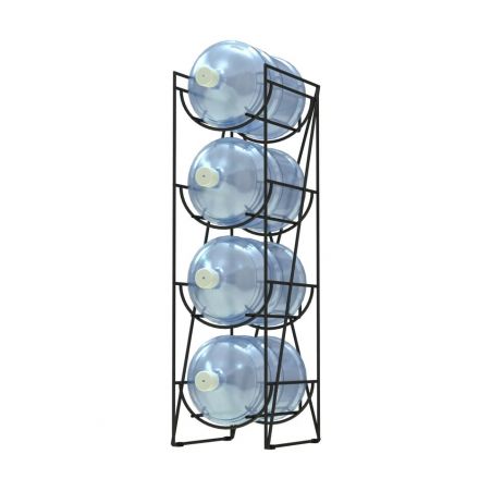 Стеллаж для воды Кагорта-2 на 4 тары черный 340х435х1150 мм