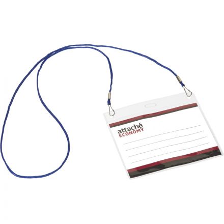 Бейдж Attache Economy 108x126 150мкм,шнур.2заж 45см син,вклад.90x120 5шт/уп Бейдж Attache Economy 108x126 150мкм,шнур.2заж 45см син,вклад.90x120 5шт/уп