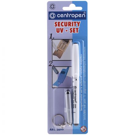 Маркер перманентный ультрафиолетовый Centropen "Security UV-Pen 2699", фонарик, блистер Маркер перманентный ультрафиолетовый Centropen "Security UV-Pen 2699", фонарик, блистер