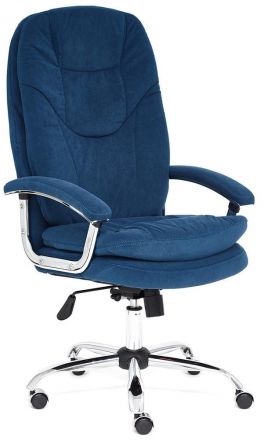Кресло Tetchair SOFTY LUX , флок , синий, 32