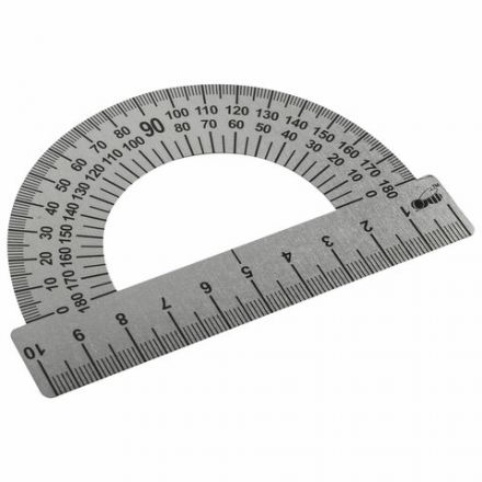 Транспортир 10 см, 180 градусов, металлический, ПИФАГОР, 210637 Транспортир 10 см, 180 градусов, металлический, ПИФАГОР, 210637