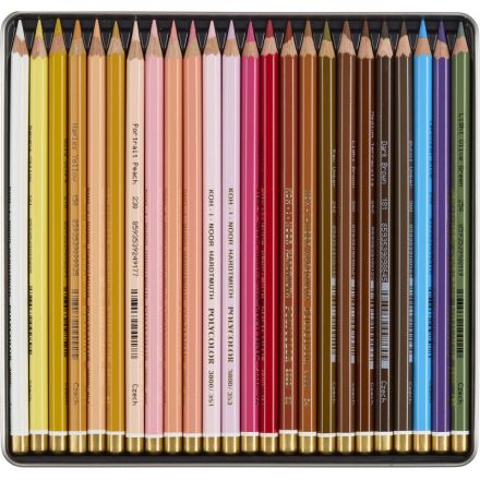 Карандаши цветные худож POLYCOLOR Портрет 24цв/наб мет.кор. 3824024014PL Карандаши цветные худож POLYCOLOR Портрет 24цв/наб мет.кор. 3824024014PL