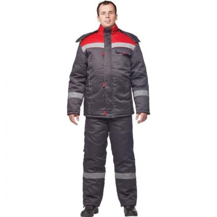 Костюм рабочий зимний з31-КПК сер/красн (р.56-58) 170-176 Костюм рабочий зимний з31-КПК сер/красн (р.56-58) 170-176