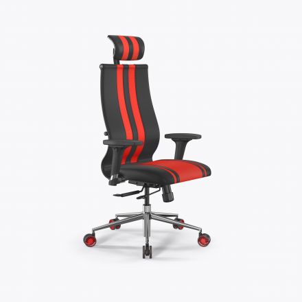 Кресло SynchroSit 10 B2-187D - Extra /Kb40/Wh40/D02P/H13mL-G-1DF(M18.B23.G18.W32) Черный-Красный