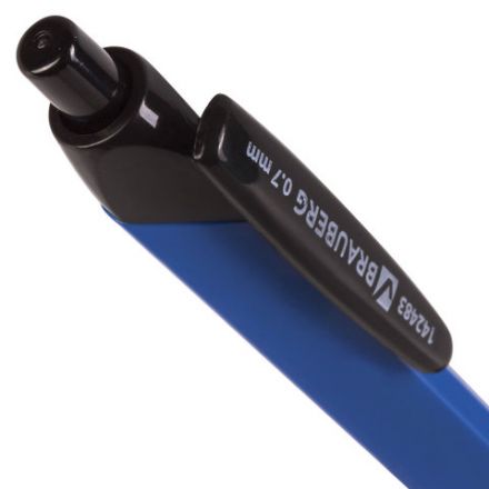 Ручка шариковая масляная автоматическая с грипом BRAUBERG "Booster", СИНЯЯ, трехгранная, узел 0,7 мм, линия письма 0,35 мм, 142483 Ручка шариковая масляная автоматическая с грипом BRAUBERG "Booster", СИНЯЯ, трехгранная, узел 0,7 мм, линия письма 0,35 мм, 142483