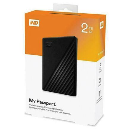 Внешний жесткий диск WD My Passport 2TB, 2.5", USB 3.0, черный, WDBYVG0020BBK-WESN Внешний жесткий диск WD My Passport 2TB, 2.5", USB 3.0, черный, WDBYVG0020BBK-WESN