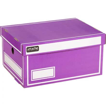 Короб архивный Attache гофрокартон фиолетовый 320х240х160 мм