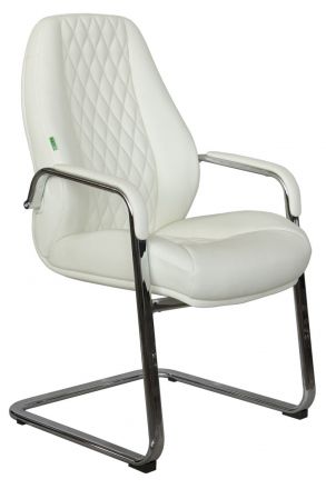 Кресло Orso-SF F385 нат.кожа белый (6207)