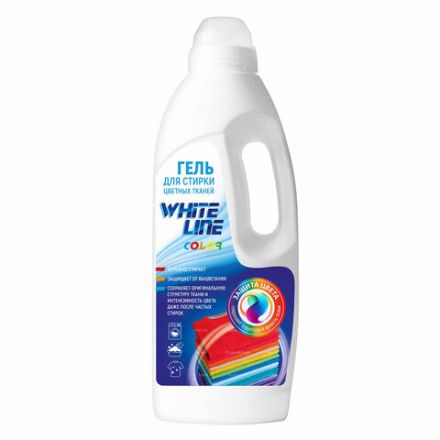 Гель для стирки цветных тканей 1 л, WHITE LINE Color, WL-01 Гель для стирки цветных тканей 1 л, WHITE LINE Color, WL-01