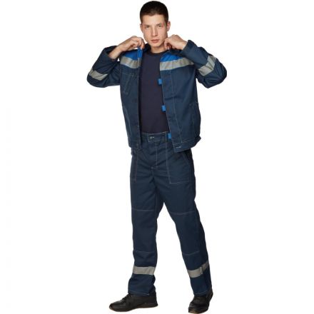 Костюм рабочий летний муж. л20-КБР син/вас (р.52-54) 182-188