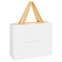 Пакет подарочный 23*18*10см MESHU "Monocolor. White", отд. фольгой, матовая ламинация