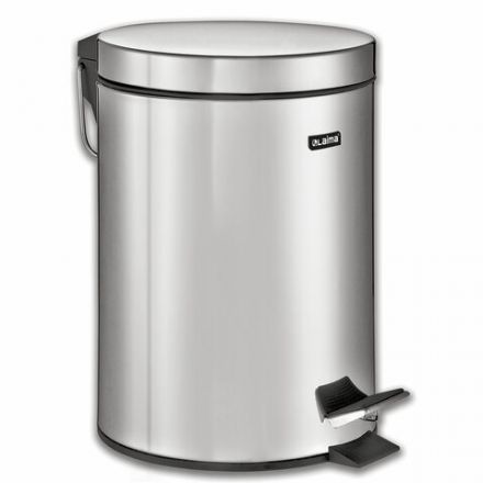 Ведро мусорное с педалью 5 литров "Classic", ЗЕРКАЛЬНОЕ, нержавеющая сталь, со съемным внутренним ведром, LAIMA, 232260