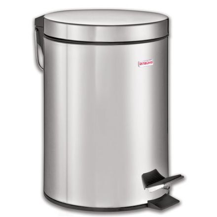 Ведро мусорное с педалью 5 литров "Classic", ЗЕРКАЛЬНОЕ, нержавеющая сталь, со съемным внутренним ведром, LAIMA, 232260
