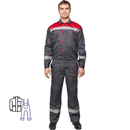 Костюм рабочий летний муж. л20-КПК сер/красн (р.64-66) 170-176 (Арсенал-СП) Костюм рабочий летний муж. л20-КПК сер/красн (р.64-66) 170-176 (Арсенал-СП)