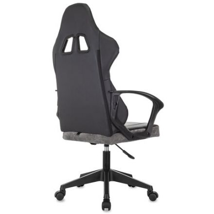 Кресло компьютерное BRABIX "Forcer GM-127", 2 подушки, экокожа/велюр, черное/серое, 533216