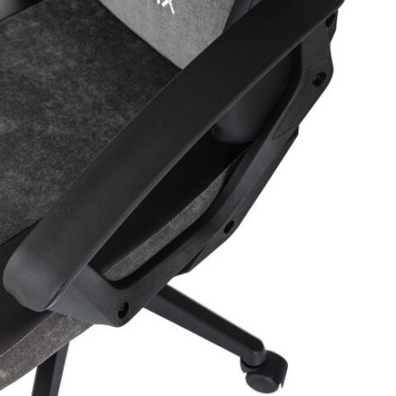 Кресло компьютерное BRABIX "Forcer GM-127", 2 подушки, экокожа/велюр, черное/серое, 533216