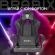 Кресло компьютерное BRABIX "Forcer GM-127", 2 подушки, экокожа/велюр, черное/серое, 533216