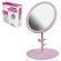 Зеркало настольное с LED-подсветкой для макияжа, диаметр 17 см, 3 режима свечения, аккумулятор 1200 mAh, цвет розовый, WBZ (ВБЗ), 609331