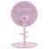 Зеркало настольное с LED-подсветкой для макияжа, диаметр 17 см, 3 режима свечения, аккумулятор 1200 mAh, цвет розовый, WBZ (ВБЗ), 609331