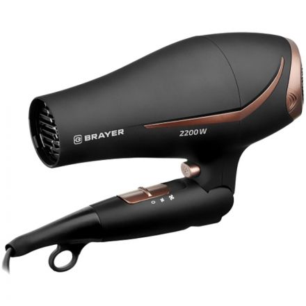 Фен BRAYER BR3000BN, 2200 Вт, 2 скор., холодный воздух Фен BRAYER BR3000BN, 2200 Вт, 2 скор., холодный воздух