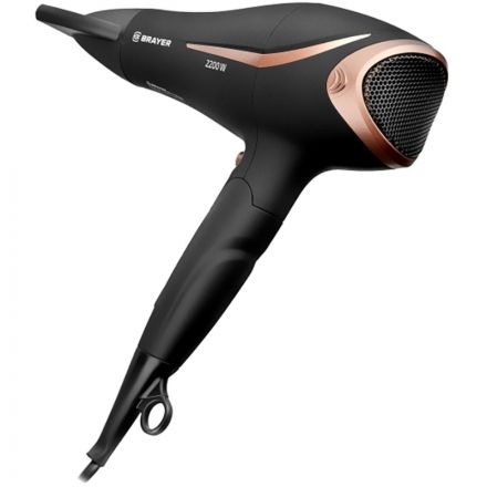 Фен BRAYER BR3000BN, 2200 Вт, 2 скор., холодный воздух Фен BRAYER BR3000BN, 2200 Вт, 2 скор., холодный воздух