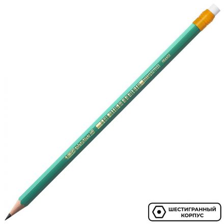Карандаш чернографитный Bic Evolution Эко HB заточенный с ластиком