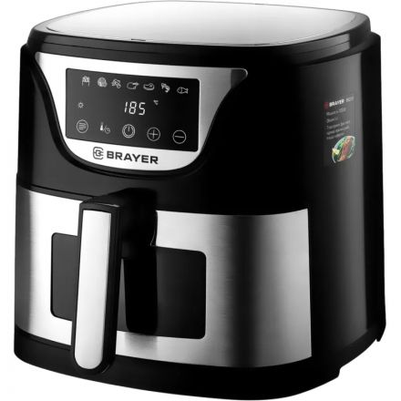 Аэрогриль BRAYER 2037BR,1500Вт,5л,t.200С,съем.реш,таймер,LCD-дисп,7 прогр