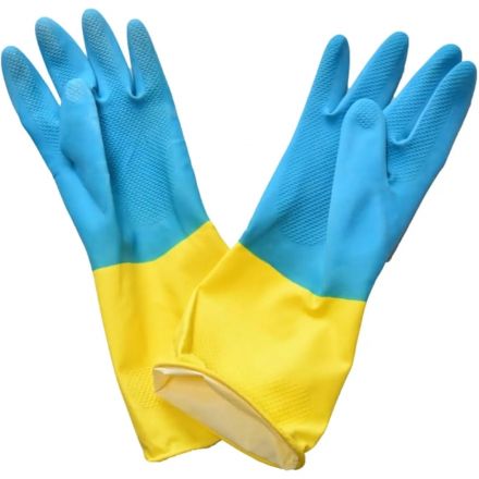 Перчатки хозяйственные Libry BICOLOR арт. KHBIC4BY/ BICOL04WG р.XL