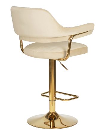 Набор 2 шт Стул барный DOBRIN CHARLY GOLD, бежевый велюр (MJ9-10)