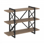 Loft Стеллаж на регулируемых опорах-3 полки VR.L-MST.O-3.8V Дуб аризона/Чёрный металл 1200*400*910