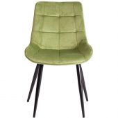 Стул обеденный ABRUZZO ( mod. 8060)/1шт в уп,мет/вельвет,зел (HLR 54)/чер