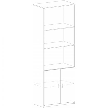 Шкаф SP Бюджет   полузакр 2552 (651,879) дуб ш.св/серый 1810(430/030)