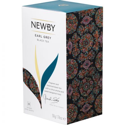 Чай Newby Earl Grey черный с бергамотом 25 пакетиков