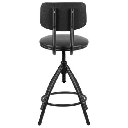 Стул кресло кассира, ресепшен РС61/Д, на винте, без подлокотников, кожзам, черное Стул кресло кассира, ресепшен РС61/Д, на винте, без подлокотников, кожзам, черное