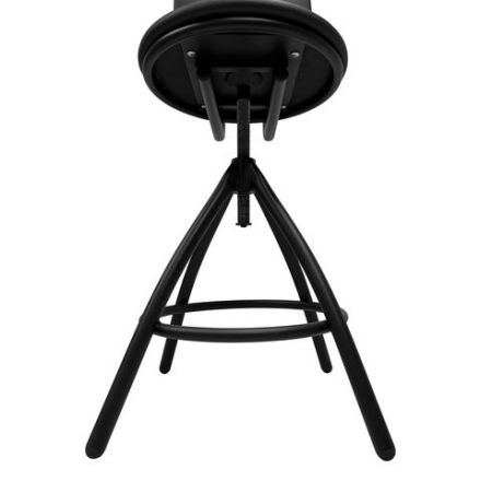 Стул кресло кассира, ресепшен РС61/Д, на винте, без подлокотников, кожзам, черное Стул кресло кассира, ресепшен РС61/Д, на винте, без подлокотников, кожзам, черное