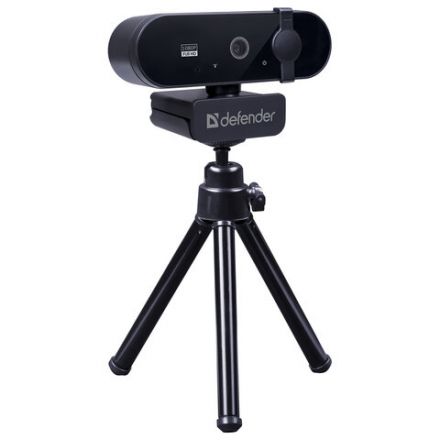 Веб-камера DEFENDER G-lens 2590 QHD, 3,7 Мп, микрофон, USB 2.0, регулируемый крепеж, черная, 63113
